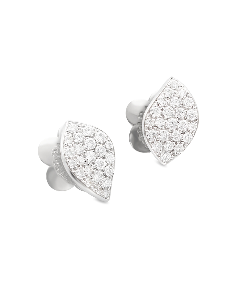 Pasquale Bruni Pasquale Bruni 18K White Gold Petit Garden Diamond Pave Petal Stud Earrings, 0.40 tcw