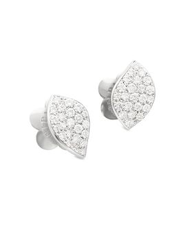 Pasquale Bruni Pasquale Bruni 18K White Gold Petit Garden Diamond Pave Petal Stud Earrings, 0.40 tcw