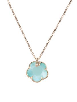 Pasquale Bruni Women's Petit Joli 18K Rose Gold, 0.04 TCW Diamonds, Turquoise & White Moonstone Doublet Necklace