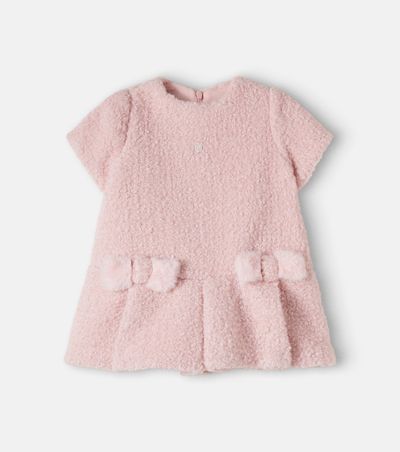 Patachou Patachou Baby Bow-detail bouclé dress