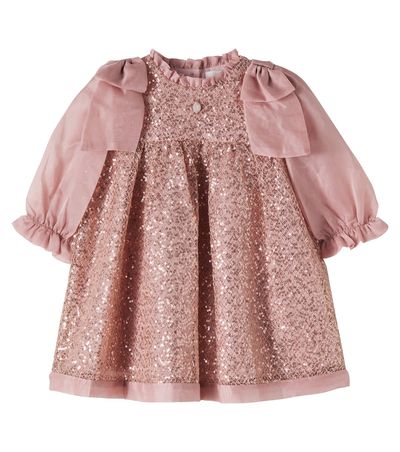 Patachou Patachou Baby bow-detail sequined dress