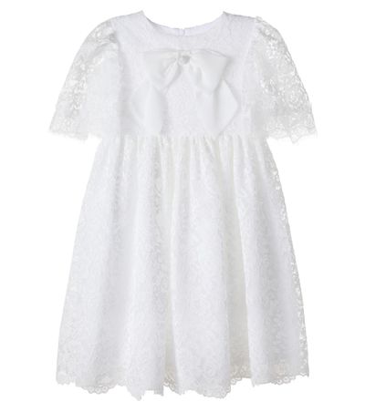 Patachou Patachou Bow-detail lace dress