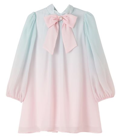 Patachou Patachou Bow-detail ombré dress
