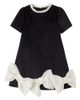 Patachou Patachou Bow-detail velvet dress - 1