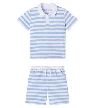 Patachou Patachou Cotton-blend polo shirt and shorts set