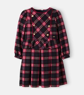 Patachou Patachou Plaid ruffled dress