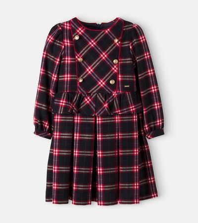 Patachou Patachou Plaid ruffled dress