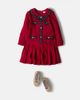 Patachou Patachou Pleated tweed-trimmed cotton dress - 2