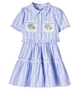 Patachou Patachou Striped cotton shirt and skirt set