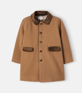 Patachou Patachou Velvet-trimmed coat