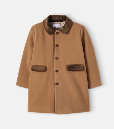 Patachou Patachou Velvet-trimmed coat