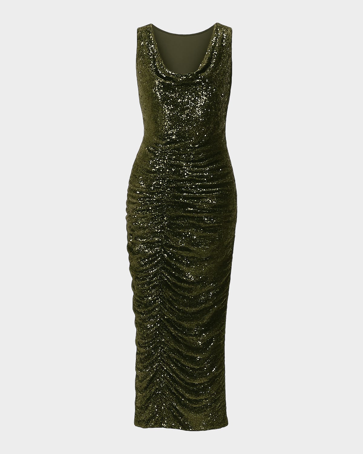 PatBO Bossa Sequined Sheath Midi Dress