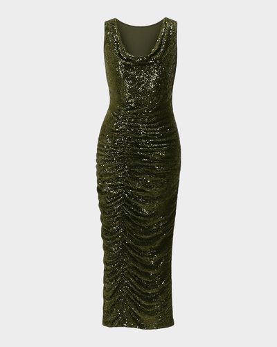 PatBO Bossa Sequined Sheath Midi Dress