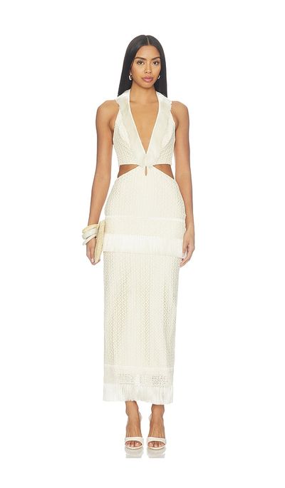 PatBO PatBO Ayla Fringe Long Dress