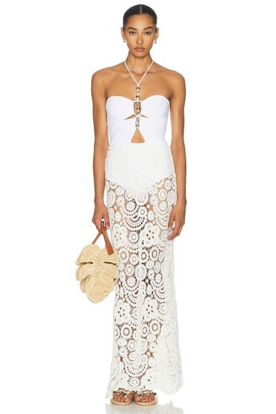 PatBO PatBO Gal Embroidery Maxi Dress