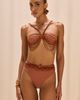 PatBO PatBO Golden Dune Lycra Embroidered Bikini Bottom - 1
