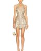 PatBO PatBO Golden Dust Lurex Plunge Dress - 1