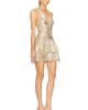 PatBO PatBO Golden Dust Lurex Plunge Dress - 2