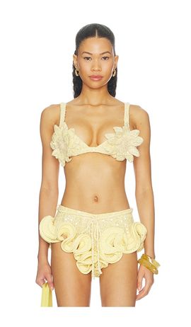 PatBO PatBO Iara Crochet Embroidered Bra Top