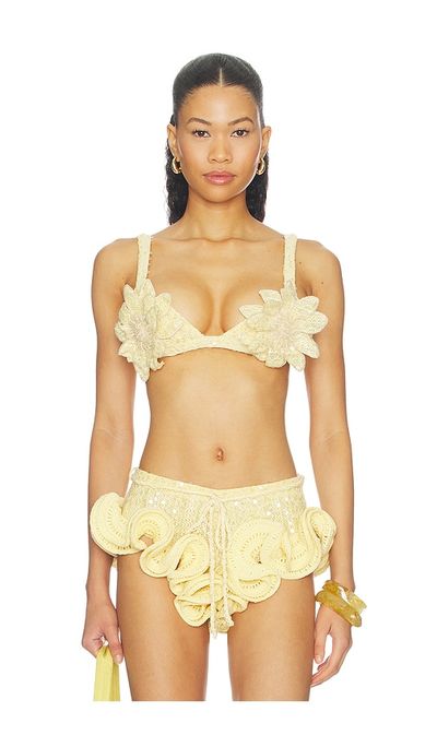 PatBO PatBO Iara Crochet Embroidered Bra Top