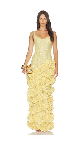 PatBO PatBO Lara Crochet Ruffle Midi Dress