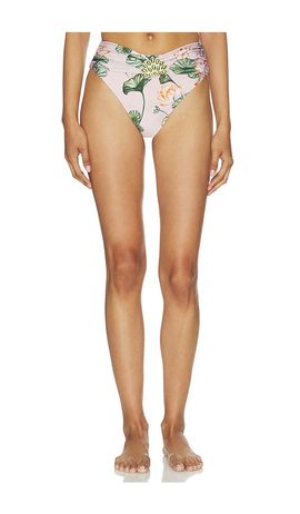 PatBO PatBO Lotus High Waist Bikini Bottom