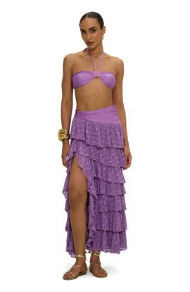 PatBO PatBO Martina Lycra Ruffle Maxi Skirt