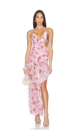 PatBO PatBO Orchid Bloom Long Dress