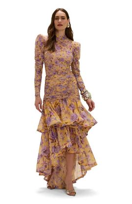 PatBO PatBO Peony Asymmetrical Midi Skirt