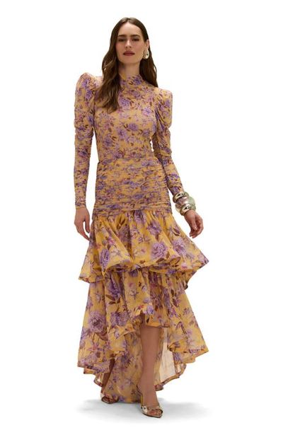 PatBO PatBO Peony Asymmetrical Midi Skirt