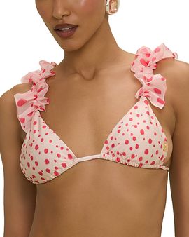 Patbo PatBO Peony Polka Dot Bikini Top