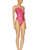 PatBO PatBO Peony Print Lycra Ruffle Bodysuit - 2