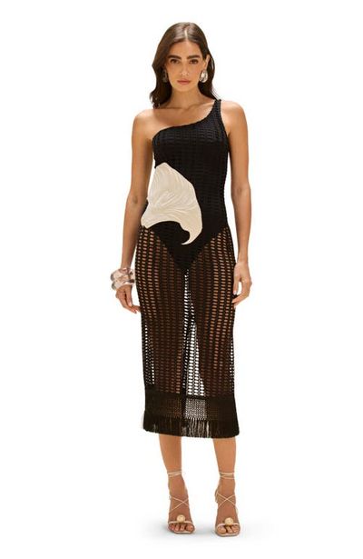 PatBO PatBO Selene Mesh Printed Beach Dress