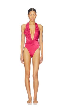 PatBO PatBO Sunstone Plunge Bodysuit