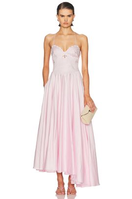 PatBO PatBO Tricoline Lotus Maxi Dress