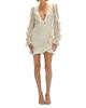 Patbo PatBO Wave Mesh Long Sleeve Mini Dress - 2