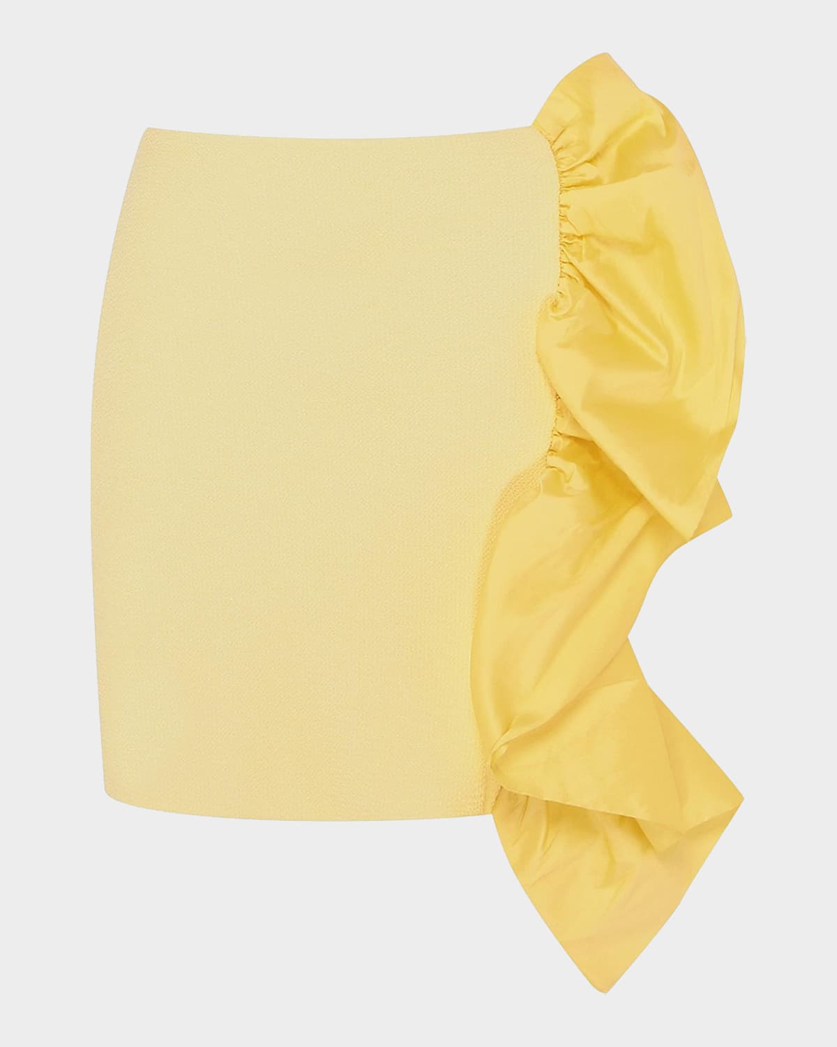 PatBO Taffeta Ruffle Mini Skirt