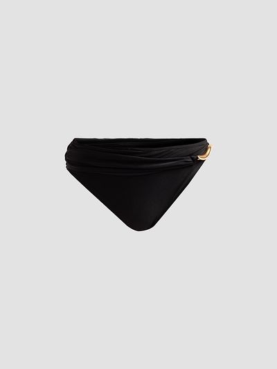 PatBO Women's Aurora High-Rise Bikini Bottom