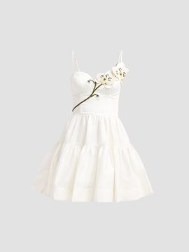 PatBO Women's Blossom Poplin Orchid Mini Dress