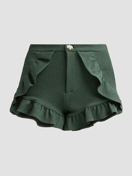 PatBO Women's Cora Ruffle Knit Shorts