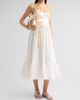 PatBO Women's Floral Applique Tricoline Bustier Midi Dress - 4