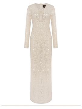 PatBO Women's Iara Crochet Plunge Maxi Dress