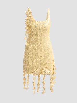 PatBO Women's Iara Sequin Crochet Mini Dress