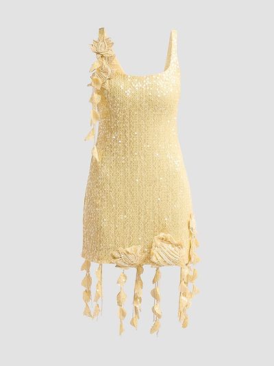 PatBO Women's Iara Sequin Crochet Mini Dress