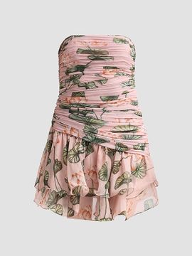 PatBO Women's Lotus Ruched Mini Dress