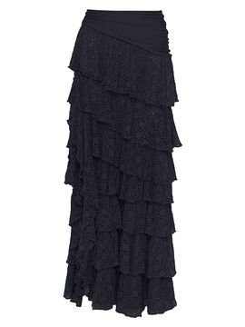 PatBO Women's Martina Ruffle Maxi Cover-Up Skirt