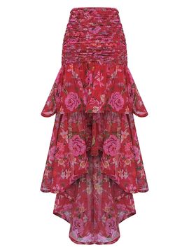 PatBO Women's Peony Floral Body-Con Midi-Skirt