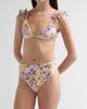 PatBO Women's Peony Print High-Waisted Bikini Bottom - 4