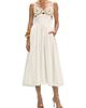 PatBO Women's Seaweed Shell Embroidered Cotton Midi-Dress - 2