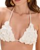 PatBO Women's Sunstone Flower Appliqué Bikini Top - 3